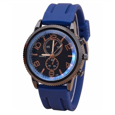 Skala des Silikon-Band-Paar-Quarz-Uhr-Sport-Mann-Silikon-Bügel-48mm