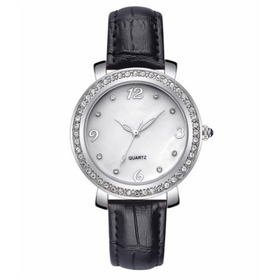 Länge ROHS zircon-Skala-echte Diamond Quartz Watchs 280mm für Frauen