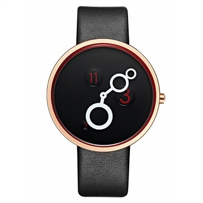 220mm Bügel-Frauen-Quarz-Uhr PU-Nubukleder-ausgeglichenes Mineralglas