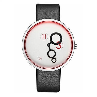 220mm Bügel-Frauen-Quarz-Uhr PU-Nubukleder-ausgeglichenes Mineralglas