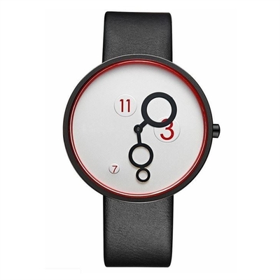 220mm Bügel-Frauen-Quarz-Uhr PU-Nubukleder-ausgeglichenes Mineralglas