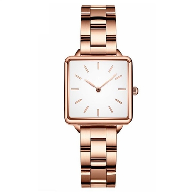 34mm Dia Women Quartz Wrist Watch wasserdichter 16mm Bügel-Legierungs-Kasten