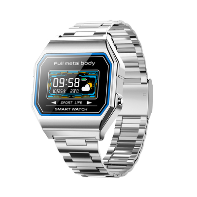 Der Metallband-Männer einzelne Noten-analog-digitale Uhren des Digitaluhr-Quadrat-0.96inch