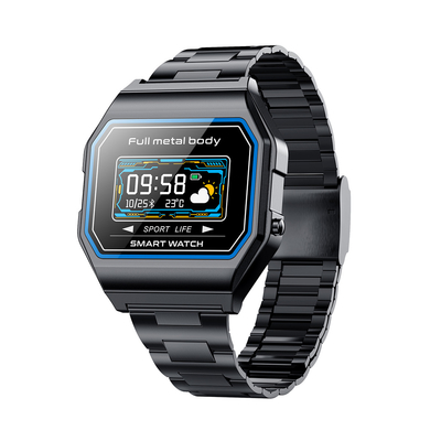 Der Metallband-Männer einzelne Noten-analog-digitale Uhren des Digitaluhr-Quadrat-0.96inch