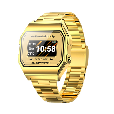 Der Metallband-Männer einzelne Noten-analog-digitale Uhren des Digitaluhr-Quadrat-0.96inch