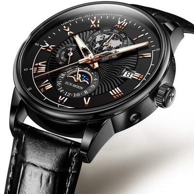 Augen-mechanische Quarz-Armbanduhren des Geschäfts-Fachmann-drei für Führungskräfte