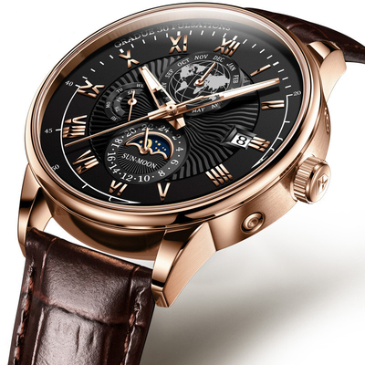 Augen-mechanische Quarz-Armbanduhren des Geschäfts-Fachmann-drei für Führungskräfte