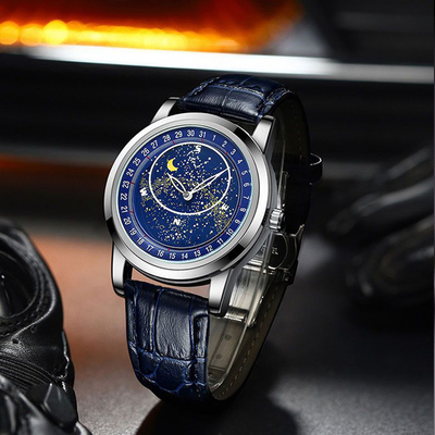 Der belichteten die Skala-automatische mechanische Uhr-leuchtenden Männer der Männer die Uhr