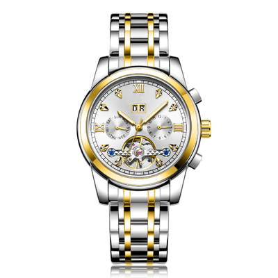 Der Tourbillon-Kalender-automatische mechanische Uhr Geschäfts-Timer Moonphase-Männer