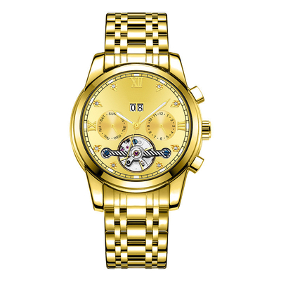 Der Tourbillon-Kalender-automatische mechanische Uhr Geschäfts-Timer Moonphase-Männer