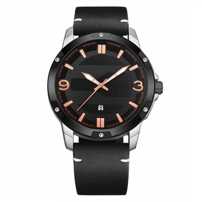 Sport überzieht Legierungs-Quarz-Armbanduhr Athleisure-Gurt-leuchtende Uhr mit Leder
