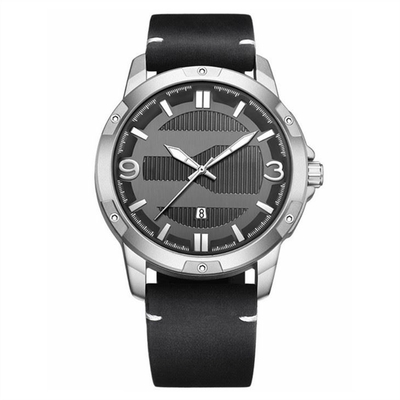 Sport überzieht Legierungs-Quarz-Armbanduhr Athleisure-Gurt-leuchtende Uhr mit Leder