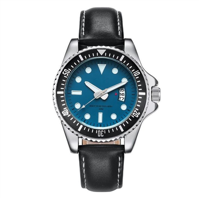 Mann-Lederband-mechanische Uhr-einfache Handstilvolle Geschäfts-Uhr