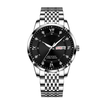 Seiko Movement Stainless Steel Chronograph-Uhr-Schmetterlings-Schnalle wasserdicht