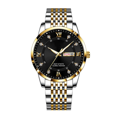 Seiko Movement Stainless Steel Chronograph-Uhr-Schmetterlings-Schnalle wasserdicht