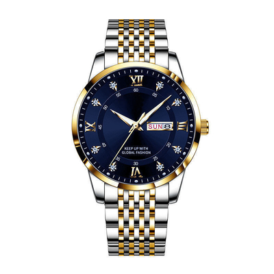 Seiko Movement Stainless Steel Chronograph-Uhr-Schmetterlings-Schnalle wasserdicht