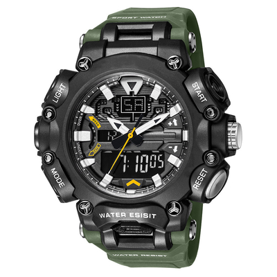Acrylspiegel-Digital-Sport passt 50 Meter auf, Chronograph-Armbanduhr zu imprägniern