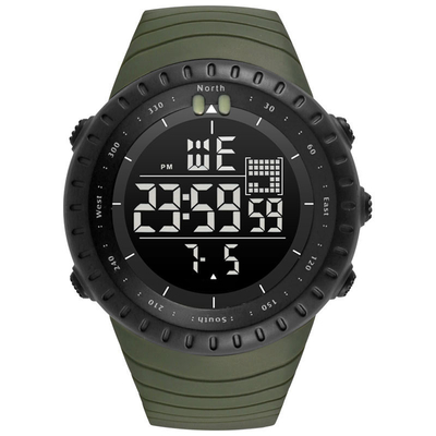 Analog-digitaler Chronos-Sport-Uhr-Schwarz-Skala-Sport passt 50 Meter wasserdicht auf