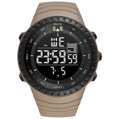 Analog-digitaler Chronos-Sport-Uhr-Schwarz-Skala-Sport passt 50 Meter wasserdicht auf