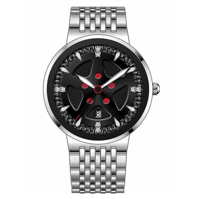 Wasserdichter Edelstahl-Chronograph-dünner Kalender-automatische mechanische Uhr