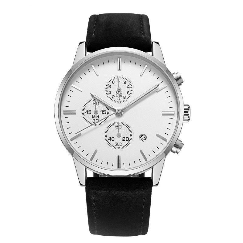 Das Chronos-Sport-Uhr-Lederband-Datums-des ewigen Kalenders der Männer Multifunktions-Uhr
