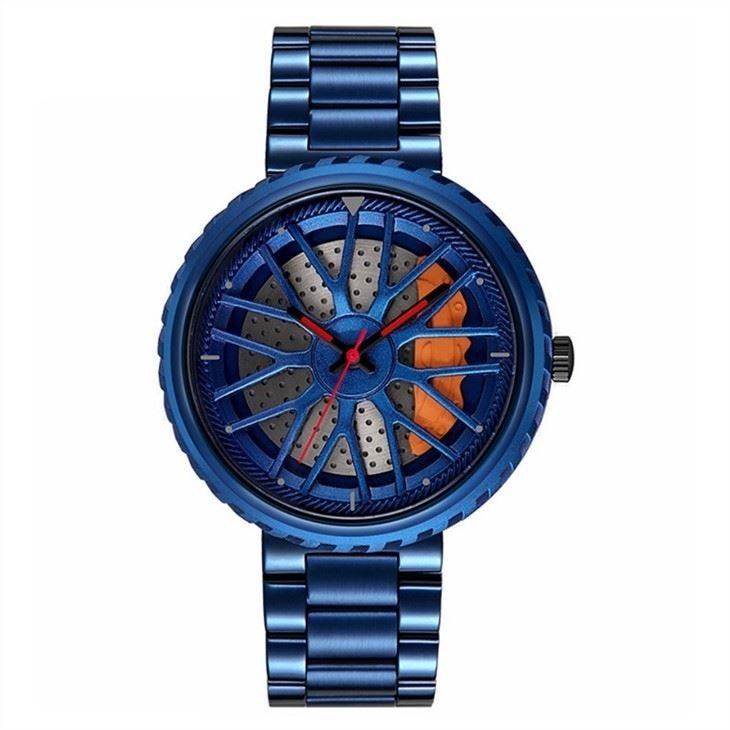 Das Wasser-beständige Uhren der geschwankten überlagerten Edelstahl-Quarz-Armbanduhr-Männer