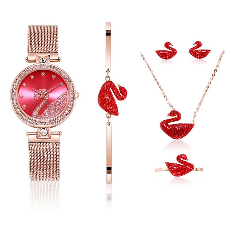 Milan Strap Ladys Watch And-Armband stellte die Uhr-und das Armband-Geschenk-Satz der Frauen ein