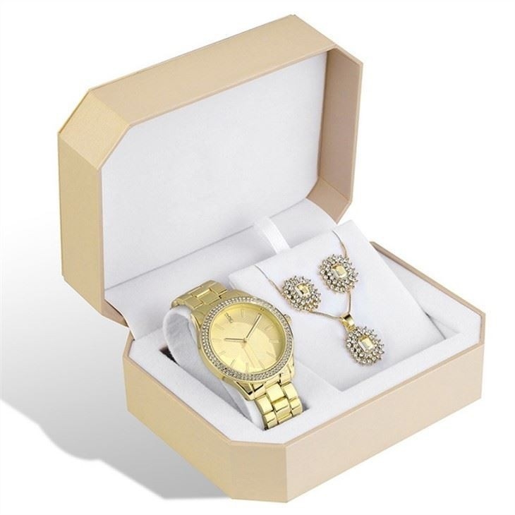 Rose Gold Bracelet And Watch stellte die Uhr-und das Armband-Satz der Quarzwerk-Frauen ein