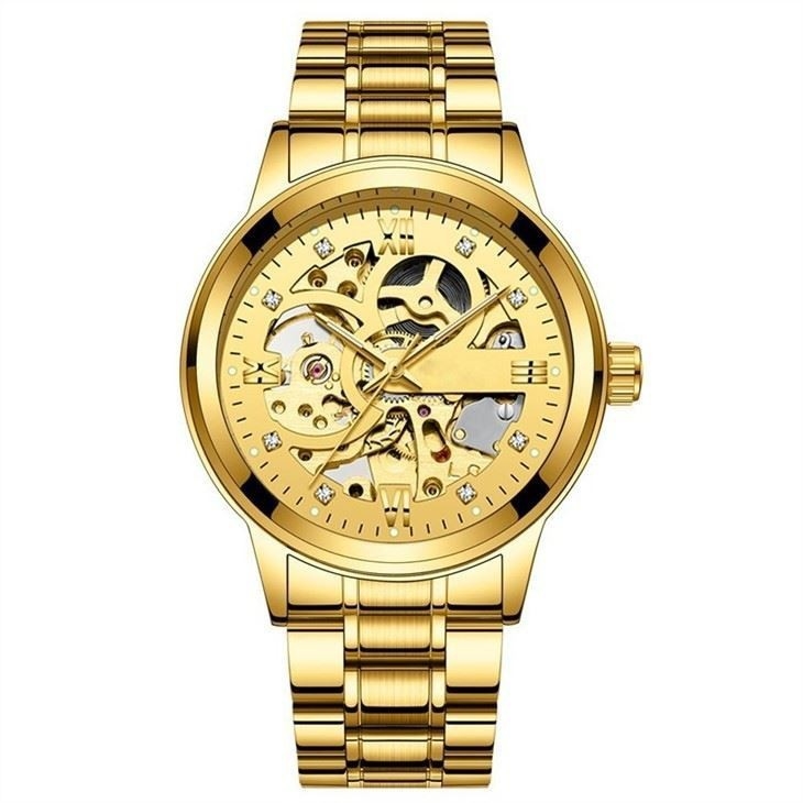 Ultra dünne Skelett-Uhr-Skelett-Sport-Uhr-Skelett-Weinlese-Uhr