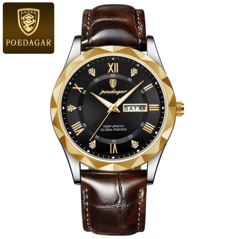 38mm Quarz-Batterie-Armbanduhren mit individueller Zifferblattfarbe und Mineralkristall