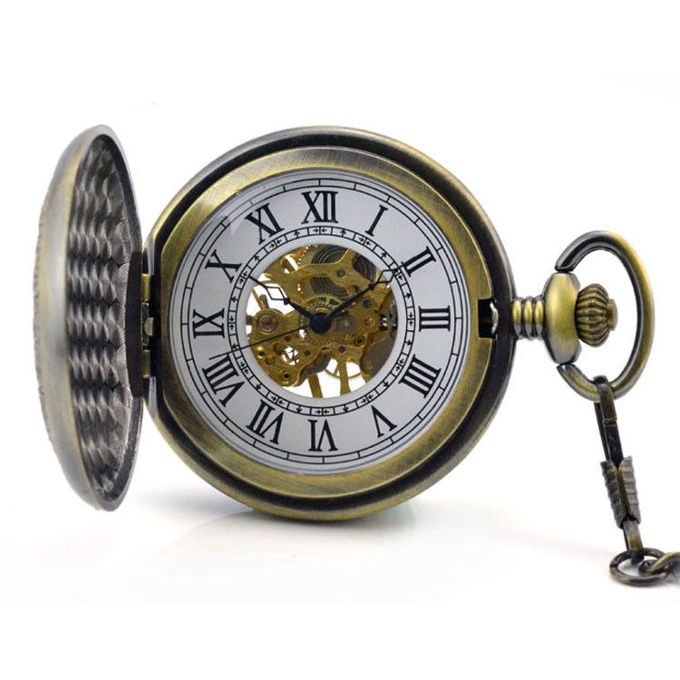 Nostalgie-Weinlese-Taschen-Uhr-Uhr 3bar wasserdichtes Multiapplication