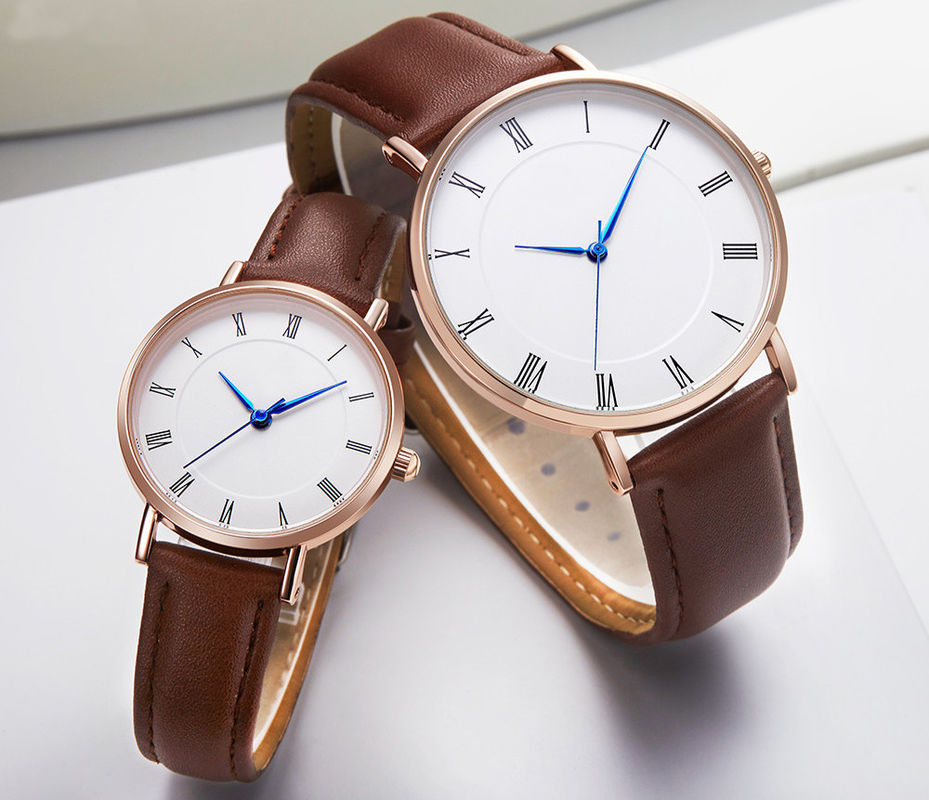 Analoges eingebranntes Uhr-Geschenk eingestellt für Wasser-beständiges der Paar-SUS316L 3ATM