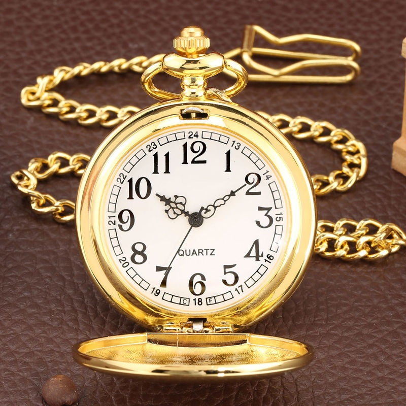 ODM-Weinlese-Taschen-Uhr mit Kettenedelstahl-Material