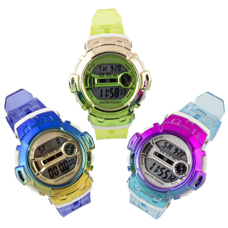 Unisex-Digitaluhr-Jugend-Digitaluhr-farbige Digital-Plastikarmbanduhr