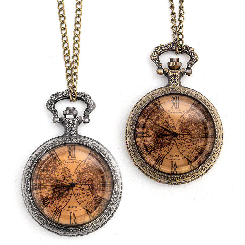 Retro- Weinlese-Taschen-Uhr-Uhr-Quarz Movt mit 0.8m Kette